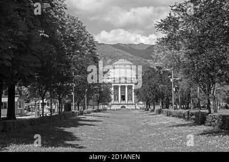 Como - die Gedenkstätte von Alessandro Volta. Stockfoto