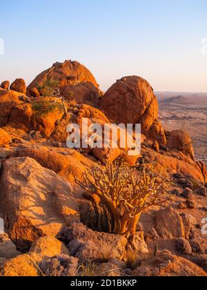 Massive Granitfelsen, Spitzkoppe, Namibia Stockfoto