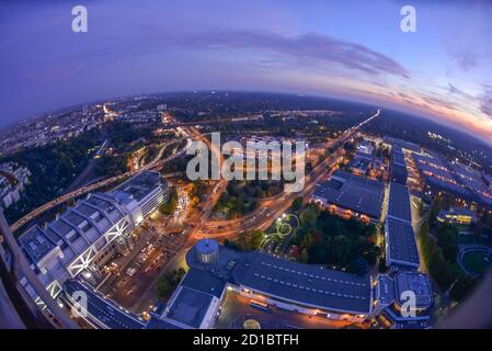 Austausch Radio Tower, Charlottenburg, Berlin, Deutschland, Autobahnkreuz Funkturm, Deutschland Stockfoto