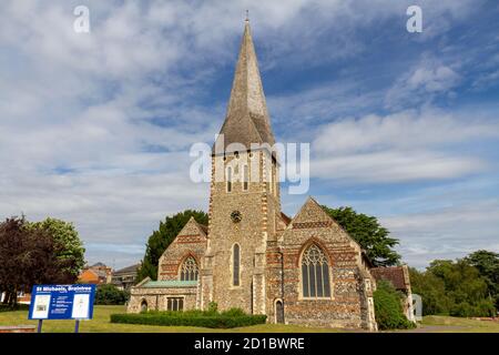 St. Michael's Church, eine evangelische Kirche in Braintree, Essex, Großbritannien. Stockfoto