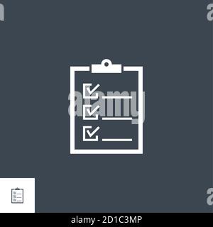 Zwischenablage zugehörige Vektor glyph Icon. Stock Vektor