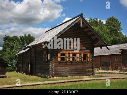 Blick auf Vitoslavlitsy Dorf in der Nähe von Nowgorod. Russland Stockfoto