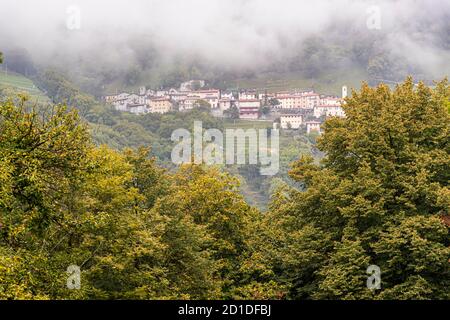 Impressionen im Tessin Muggiotal, Breggia, Schweiz Stockfoto