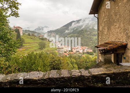 Impressionen im Tessin Muggiotal, Breggia, Schweiz Stockfoto