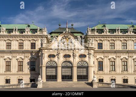 Das Obere Schloss Belvedere in Wien, Österreich, Europa Schloss Belvedere in Wien, Österreich, Europa Stockfoto