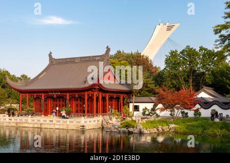 Montreal, CA - 26. September 2020: Chinesischer Garten des Botanischen Gartens von Montreal Stockfoto