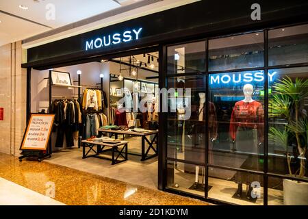 Shenzhen, China. Oktober 2020. Japanische Modemarke Moussy Geschäft in Shenzhen gesehen. Kredit: SOPA Images Limited/Alamy Live Nachrichten Stockfoto