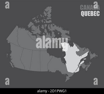 Kanada Quebec Karte Stock Vektor