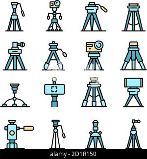Stativsymbole richten Vektor flach ein Stock Vektor