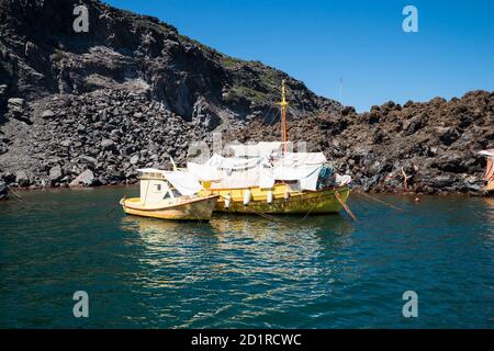 Palea Kameni, Santorini Caldera, Kykladen, Griechenland Stockfoto