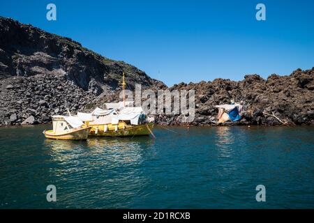 Palea Kameni, Santorini Caldera, Kykladen, Griechenland Stockfoto