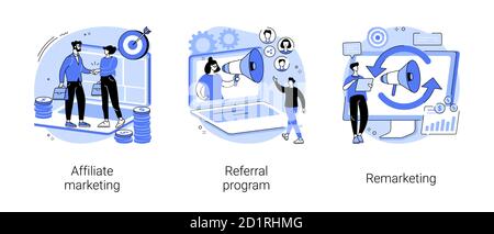 Internet Promotion Strategie abstrakte Konzept Vektor Illustrationen. Stock Vektor