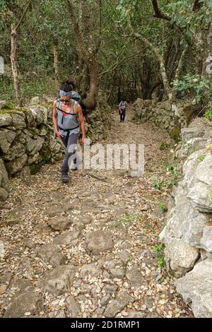 cami de sa Capelleta, Fornalutx, Mallorca, Balearen, Spanien Stockfoto