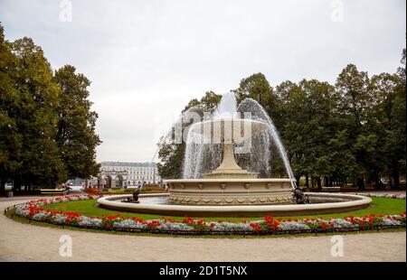 Brunnen im Sächsischen Garten (1855), Warschau, Polen Stockfoto