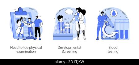 Pädiatrische Check-up abstrakte Konzept Vektor-Illustrationen. Stock Vektor