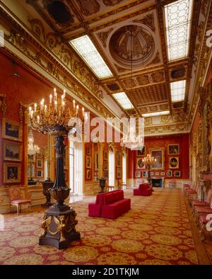 APSLEY HOUSE, London. Innenansicht. Die Waterloo Gallery Stockfoto