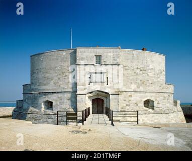 CALSHOT CASTLE, Hampshire. Blick aus dem Süden. Stockfoto