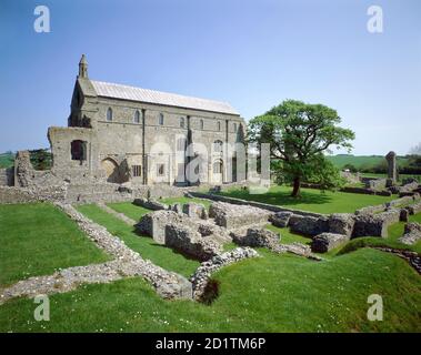 BINHAM PRIORAT, Norfolk. Blick aus dem Südwesten. Stockfoto