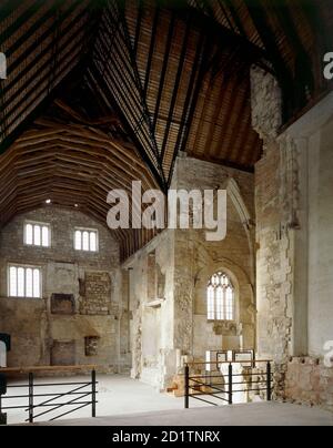 BLACKFRIARS, Gloucester, Gloucestershire. Innenansicht des Kirchenschiffs und Nord-Querschiff Blick nach Westen. Stockfoto