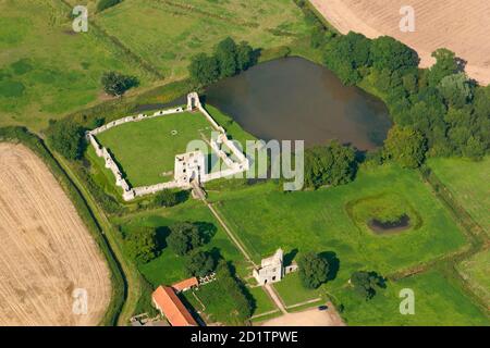 SCHLOSS BACONSTHORPE, Norfolk. Luftaufnahme. Stockfoto