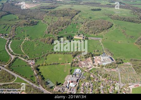 Ashton Court Estate Landscape Park, Bristol, 2018, Großbritannien. Luftaufnahme. Stockfoto