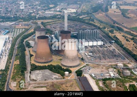 Rugeley Power Station, Staffordshire, 2018. Luftaufnahme. Stockfoto