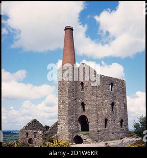 Phoenix United Mine, Prince of Wales Engine House, Minions, Linkinhorne, Cornwall, Großbritannien. Stockfoto