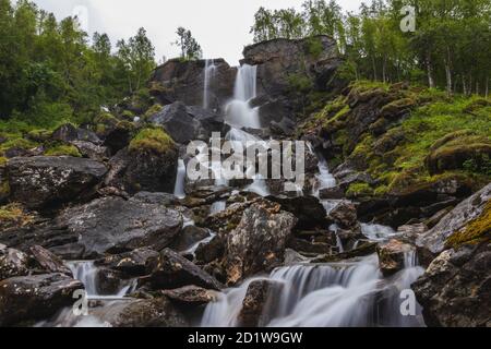 Wasserfall in Norrway Stockfoto