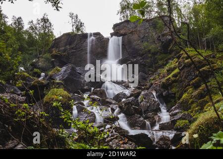 Wasserfall in Norrway Stockfoto