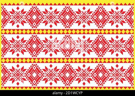 Ukrainische Folk-Design & Nordosten indien Textil-Design. Tribal Muster von Nordosten, indien. Ikat geometrische Folklore Ornament. Ethnischer Vektor der Stämme. Stock Vektor