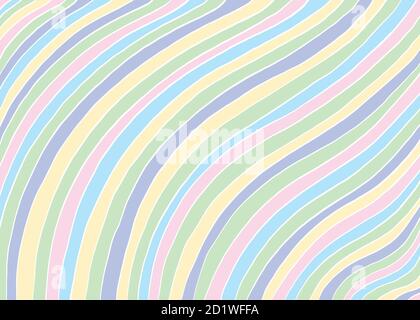 Abstrakte Wellenlinien. Pastellfarbenes Linienmuster. Vektor-Illustration für Web, Banner, Poster, Hintergrund. Stock Vektor