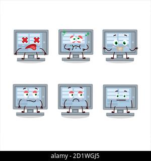 Unter uns überwachen Cartoon-Figur mit nope Ausdruck Stock Vektor