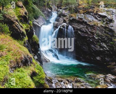 Wasserfall in Norrway Stockfoto