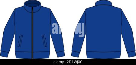 Legeres Jersey-Shirt (Sport-Trainingsbekleidung) vektorgrafik / blau Stock Vektor