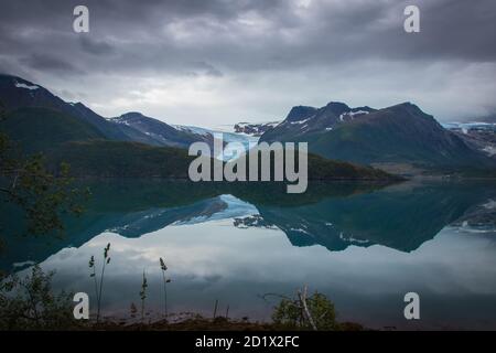 Svartisen Breen, Engabreen Stockfoto