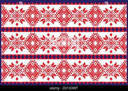 Ukrainische Folk-Design & Nordosten indien Textil-Design. Tribal Muster von Nordosten, indien. Ikat geometrische Folklore Ornament. Ethnischer Vektor der Stämme. Stock Vektor