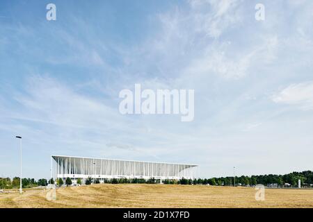 Das Matmut ATLANTIQUE Stadion, früher auch als Nouveau Stade de Bordeaux bekannt, in Bordeaux, Frankreich, ein elegantes Fußballstadion, das etwa 42,000 Personen Platz bietet. Abgeschlossen 2015. Stockfoto