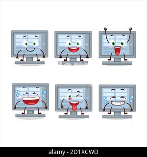Cartoon-Charakter von unter uns Monitor mit Lächeln Ausdruck Stock Vektor