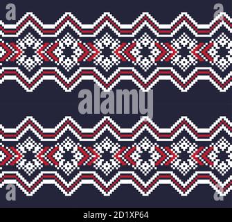 Weihnachten Messe Insel Muster Hintergrund für Mode-Textilien, Strickwaren und Grafiken Stock Vektor