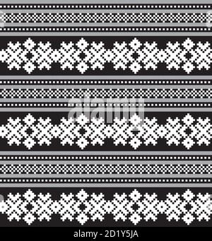 Weihnachten Messe Insel Muster Hintergrund für Mode-Textilien, Strickwaren und Grafiken Stock Vektor