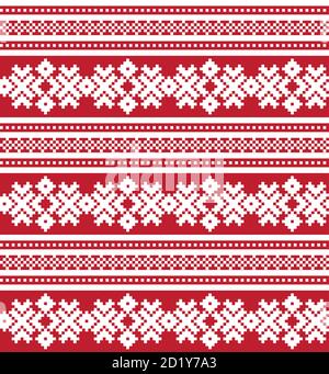 Weihnachten Messe Insel Muster Hintergrund für Mode-Textilien, Strickwaren und Grafiken Stock Vektor