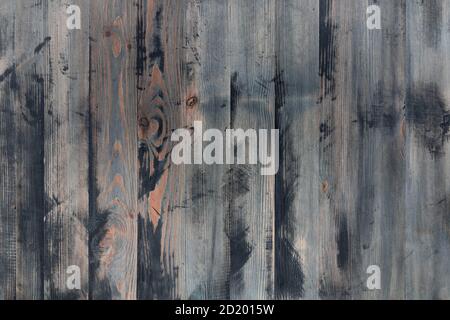 Vintage verwittert grau lackiert Holzstruktur. Holzhintergrund. Verblasste graue Farbe Retro-Muster. Stockfoto
