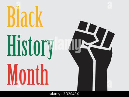 Black History Month Faustvektor Stock Vektor
