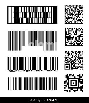 Satz von abstrakten Barcode-Barcode-Vorlagen des Scanners Stock Vektor