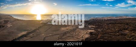 El Cotillo, Fuerteventura. Amaszing Luftaufnahme. Kanarische Inseln, Spanien Stockfoto