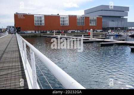 Segelhafen, Vauban Bassin, Le Havre, seine-Maritime, Normandie Region, Frankreich Stockfoto