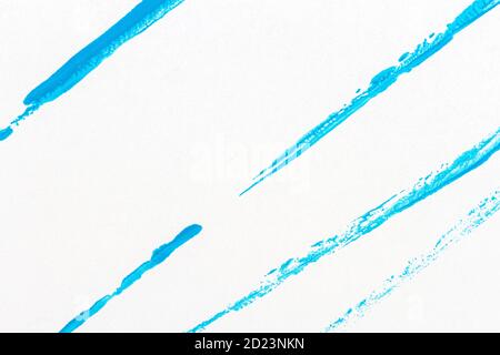 Blau gesäumt abstrakte Acryl Kunst Hintergrund. Gestempelt Textur hautnah. Stockfoto