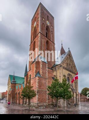 Ribe Kathedrale, Kirche aus dem 12. Jahrhundert in Dänemarks ältester Stadt Stockfoto