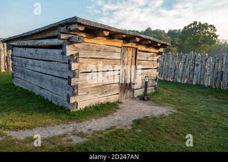 Farmington, Pennsylvania - Fort Necity National Battlefield. In einer Schlacht von 1754, zu Beginn des Französisch-und Indianerkrieges, British Col. George Washington s Stockfoto