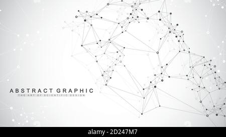 Globale Netzwerkverbindung. Soziale Netzwerkkommunikation im globalen Geschäft. Konzept zur Erstellung von Weltkarten für Punkt und Linie. Vektorgrafik. Stock Vektor
